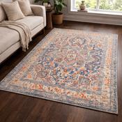 Revive Aurora Beige &amp; Blue Classic Vintage Rug