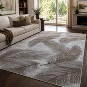 Boutique Plumes Grey &amp; Brown Contemporary Rug image