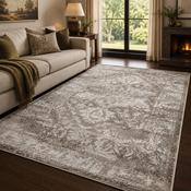 Antika Medallion Taupe &amp; Beige Oriental Bohemian Rugs image