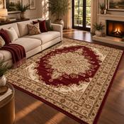 Classique Medallion Maroon &amp; Gold Vintage Oriental Rug image