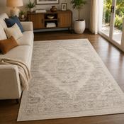 Urco Nova Loki Cream &amp; Beige Bohemian Vintage Rug