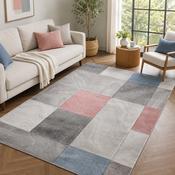 Urco Orbit Riga Grey &amp; Pink Modern Contemporary Rug image