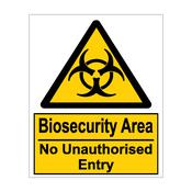 Biosecurity Area: No Unauthorised Entry