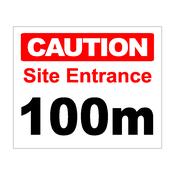 Caution: Construction Site (100m)