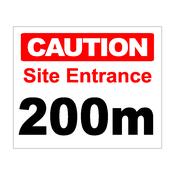 Caution: Construction Site (200m)