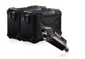 TRAX ADV aluminium case system + Akrapovic Black. 45/45 l. BMW R 1300 GS Adv. (24-).
