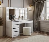 Adele "NEW" Vanity Table with Hollywood Mirror White image