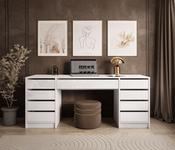 Adele Desk Double White Gloss