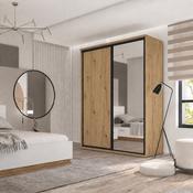 Sliding Wardrobe 6ft. 180cm Oak/Black image