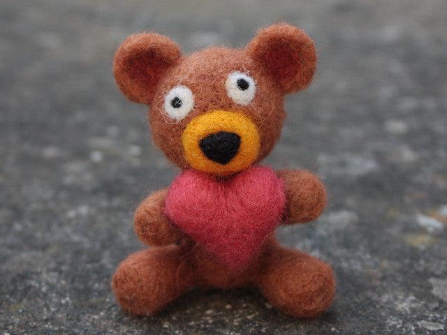 Needle felted teddy bear deals