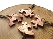 Handcut coin "Friendship IV" necklaces image