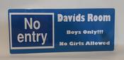 Personalised Door Signage - Boys Only image