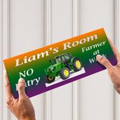 Farmer at Work Personalised Door Signage
