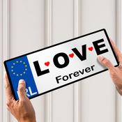 Love Forever Licence Plate