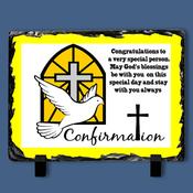 Confirmation Dove  Slate Tile
