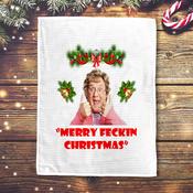 Mrs B "Merry Feckin Christmas" T-Towel
