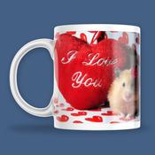 Cute Hamster I Love You Mug image