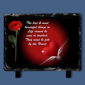 Slate Tile - Rose Heart