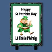 Leprechaun Drinking Slate Tile