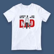 Dad "A Daughter's &amp;amp; Son's First" T-Shirt image