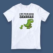 I try to be good but I take after Grandad T-Shirt image
