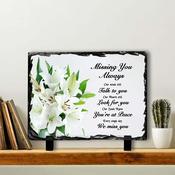 Lilies In Memory Slate Tile