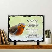 Robin #4 In Memory Slate Tile