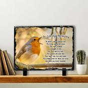 Robin #8 In Memory Slate Tile