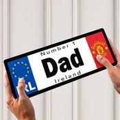 No 1 Dad Man Utd Licence Plate