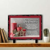 Red Candles In Memory Slate Tile