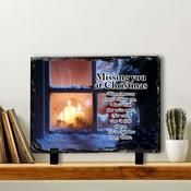 Window Candles In Memory Slate Tile #3