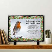 Robin In Memory Slate Tile #1
