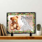 Teddy In Memory Slate Tile #2