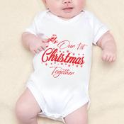 Our First Christmas Together Baby Grow