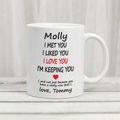 I Met You Personalised Mug image