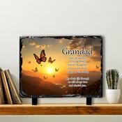 Butterflies 2 In Memory Slate Tile