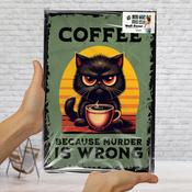 Coffee Cat Wall Decor