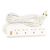 Power cable - UK/IE 4 Gang Trailing Socket
