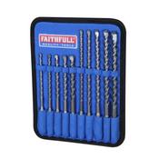 Faithfull 10pc SDS Plus Drill Bit Set (5.5 - 12mm)