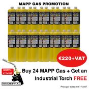 Jefferson 24 PACK MAPP/ PRO Gas Promotion Deal c/w FREE Industrial Torch