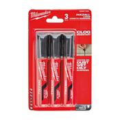 Milwaukee 4932471554 INKZALL Black L Chisel Tip Marker - Pack of 3