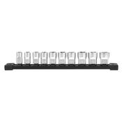 Milwaukee 4932492507 3/8in Drive Metric Chrome Sockets 10 Piece image
