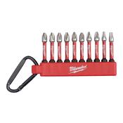 Milwaukee 4932492939 10pc Shockwave Carabiner Screwdriver Bits image