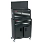 Draper 19572 Black Combi Roller Cabinet &amp; Tool Chest (24'')