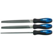 Draper 3pc Soft Grip Engineers File Set 200mm
