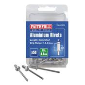4.8 x 8mm Aluminium Rivets (50PK)