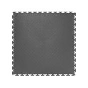 Jefferson 500 x 500mm Interlocking PVC Floor Tile Dark Grey (10pk)