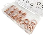 Toolzone 140pc Solid Copper Washers Assortment Set (6 - 24mm)