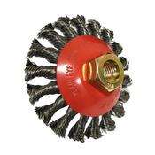 Toolzone 100mm Professional Semi Flat Wire Wheel M14 Thread