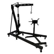 2 Ton Folding Engine Crane &amp; 1000lbs Engine Stand Set